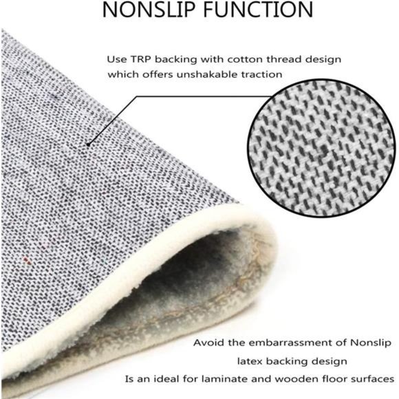 Kitchen Rug - 2’x3’ Washable Entryway Accent Distressed Non-Slip Throw Area Rugs - Picture 6 of 6